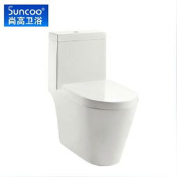 尚高SOL860喷射虹吸式连体马桶 静音节水，北京房天下热荐洁具